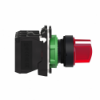 Imagem de Interruptor selector iluminado vermelho o 22 manipulo 2 posic. - 24 v - 1no+1nc