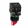 Imagem de Interruptor selector iluminado vermelho o 22 manipulo 2 posic. - 24 v - 1no+1nc