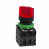 Imagem de Interruptor selector iluminado vermelho o 22 manipulo 2 posic. - 24 v - 1no+1nc