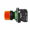 Imagem de Interruptor selector iluminado amarelo o 22 manipulo 2 posicoes - 24 v - 1no+1nc