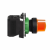 Imagem de Interruptor selector iluminado amarelo o 22 manipulo 2 posicoes - 24 v - 1no+1nc