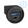Imagem de Porta USB 3.0 montada em painel plastico O22 para tomada de interface USB tipo A