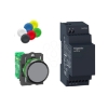 Imagem de Botao de pressao sem fios e recetor nao configuravel com 10 tampas coloridas plastico O22 24 V CC
