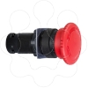 Imagem de Botao de emergencia O 22 - cabeca do cogumelo vermelho O40mm - virar para libertar 1NO+1NC