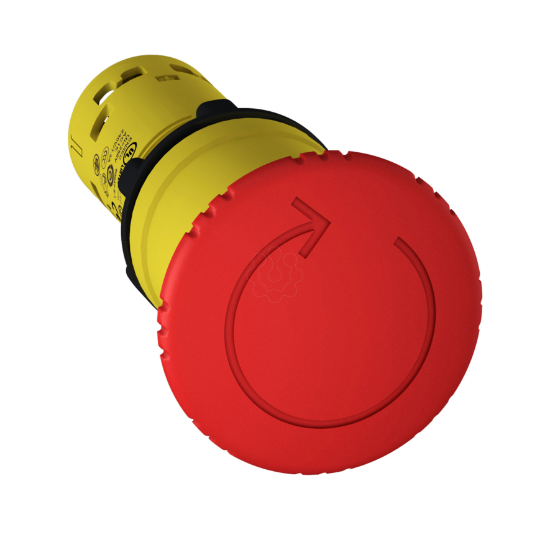 Imagem de Emergencia  gency stop o 22 - vermelho - mushroom head o 40 mm - turn to release - 1 nc