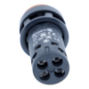 Imagem de Botao de pressao monolitico iluminado plastico laranja o22 led integral retorno por mola 24 v ac/dc 1 nao