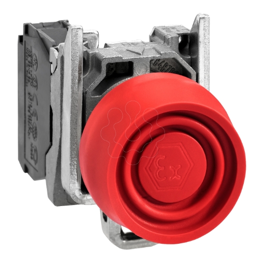 Imagem de Botao de pressao vermelho o 22 – mola - 1 nc - atex