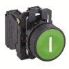 Imagem de Push button plastic flush verde o22 spring return marked i 1 no