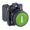 Imagem de Push button plastic flush verde o22 spring return marked i 1 no