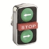 Imagem de green flush/red projecting/green flush triple-headed pushbutton O22 with marking