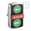 Imagem de green flush/red projecting/green flush triple-headed pushbutton O22 with marking
