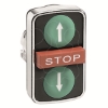 Imagem de green flush/red projecting/green flush triple-headed pushbutton O22 with marking