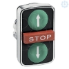 Imagem de green flush/red projecting/green flush triple-headed pushbutton O22 with marking
