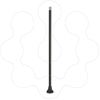 Imagem de Tubo de suporte + base de fixacao l=800 mm - aluminio preto - xvb