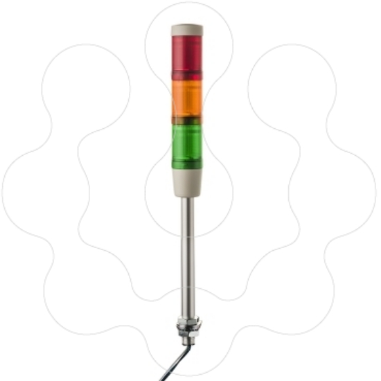 Imagem de Banco indicador sem buzzer + 3 unidades iluminadas - o 45mm - 24vac/dc