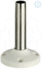 Imagem de Tubo de suporte com base de fixacao l=100 mm - aluminio branco - xvm