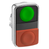 Imagem de Cabeca de botao duplo verde/vermelho saliente