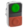 Imagem de Cabeca de botao duplo verde/vermelho saliente