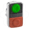 Imagem de Cabeca de botao duplo verde/vermelho saliente