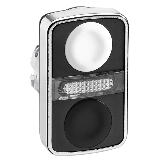 Imagem de Branco   flush/preto   flush illuminated double-headed pushbutton o22 unmarked