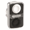 Imagem de Branco   flush/preto   flush illuminated double-headed pushbutton o22 unmarked