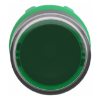 Imagem de Cabeca botao capsula transparente/verde a face para aro de fixacao plastico