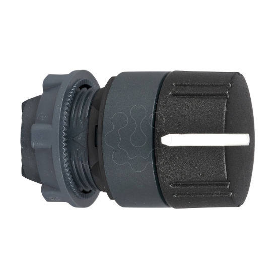 Imagem de botao serrilhado de cabeca de interruptor selector - 3 posicoes - O 22 - preto