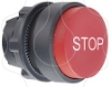 Imagem de Cabeca botao de pressao o 22 vermelha - saliente "stop"