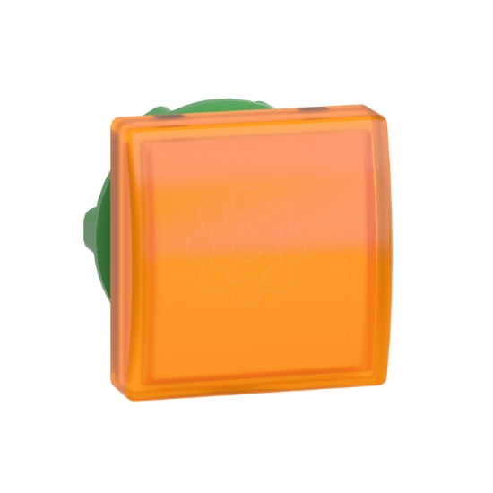 Imagem de Cabeca de luz piloto - o 22 - quadrada - lente simples amarela