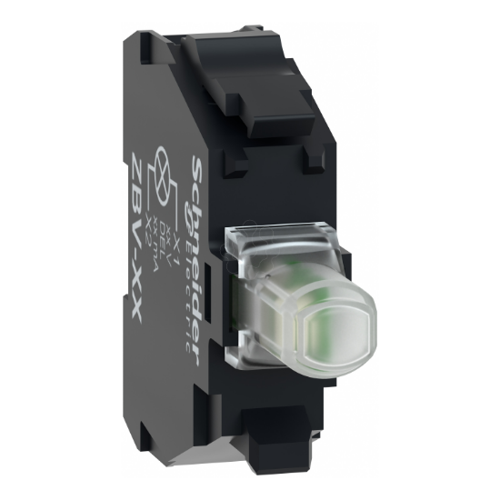 Imagem de Bloco luminoso Harmony XB5 Harmony XB4 branco para cabeca 22mm LED universal terminais de aperto de parafuso 12V AC/DC