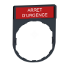 Imagem de Suporte 30 x 40 mm com legendaa 8 x 27 mm - arret d'urgence