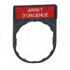 Imagem de Suporte 30 x 40 mm com legendaa 8 x 27 mm - arret d'urgence