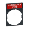 Imagem de Suporte 30 x 40 mm com legendaa 8 x 27 mm - emergencia  gency stop