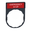 Imagem de Suporte 30 x 40 mm com legendaa 8 x 27 mm - emergencia  gency stop