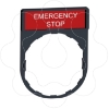 Imagem de Suporte 30 x 40 mm com legendaa 8 x 27 mm - emergencia  gency stop
