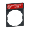Imagem de Suporte 30 x 40 mm com legendaa 8 x 27 mm - emergencia  gency stop