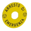 Imagem de Etiqueta arresto di emergencia 90mm.
