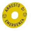 Imagem de Etiqueta arresto di emergencia 90mm.