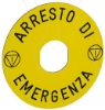 Imagem de Etiqueta arresto di emergencia 90mm.