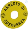 Imagem de Etiqueta arresto di emergencia 90mm.