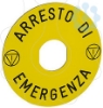 Imagem de Etiqueta arresto di emergencia 90mm.