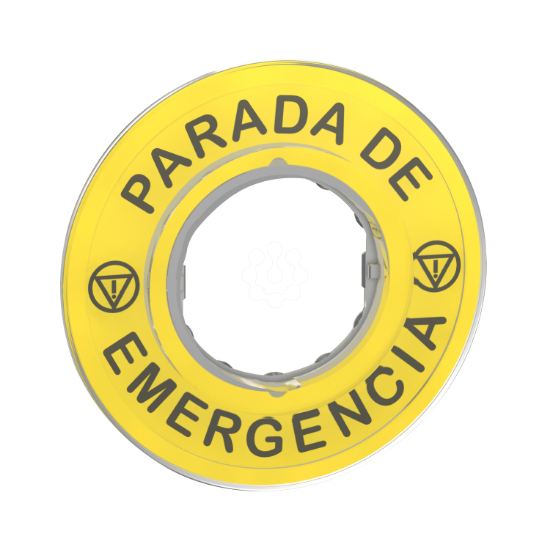Imagem de Etiqueta "parada de emergencia" 3d