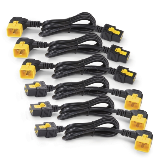 Imagem de Kit do Cabo de Alimentacao 6 de cada Com Bloqueio C19 a C20 90 Graus 06 m