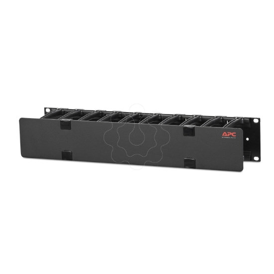 Imagem de Gestor de Cabo Horizontal 2U x 4 polegadas de Profundidade Lado Unico com Cobertura