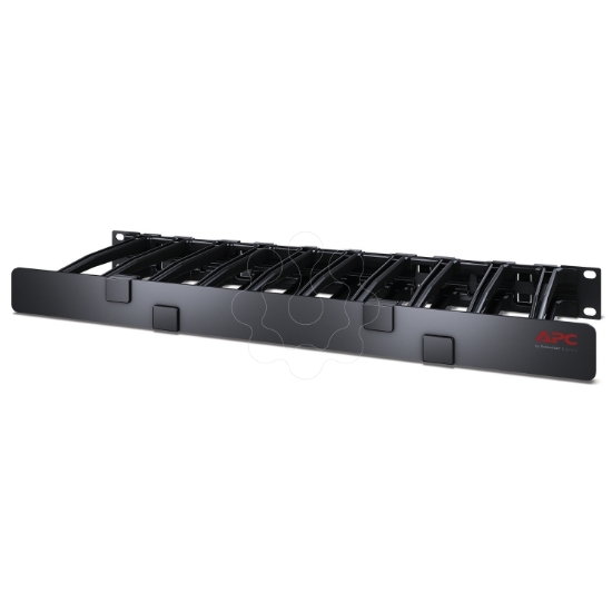 Imagem de Gestor de Cabo Horizontal 1U x 6 polegadas de Profundidade Lado Unico com Cobertura