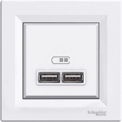 Mostrar detalhes para Asfora - Tomada dupla USB carregador - 2.1A - Branco Imagem de Asfora - Tomada dupla USB carregador - 2.1A - Branco