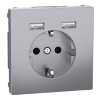 Imagem de D-Life - Tomada 2P+T + Carregador 2xUSB - 2.4A - 16A - Aco