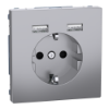 Imagem de D-Life - Tomada 2P+T + Carregador 2xUSB - 2.4A - 16A - Aco