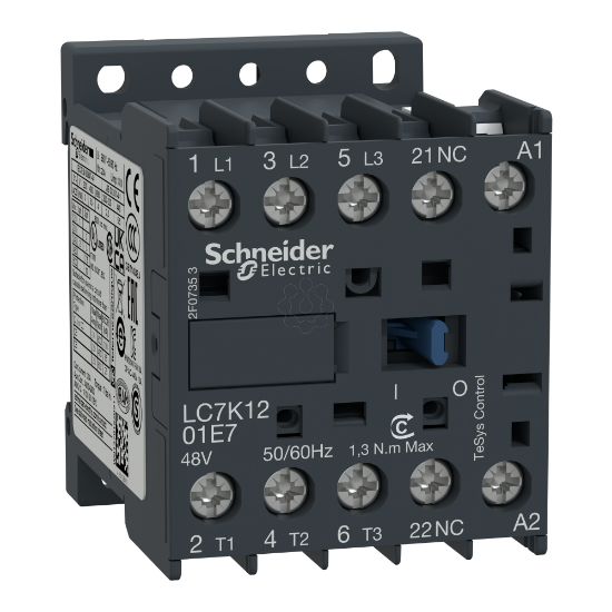 Imagem de TeSys K contactor   3P   AC 3 = 440 V 12 A   1 NC aux.   110 V AC coil