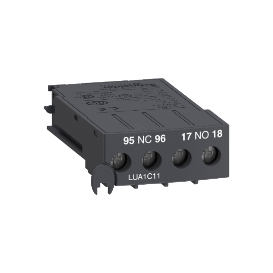 Imagem de bloco de cont. aux. 1NA estado do botao rot. disponivel + 1NF defeito TeSys U